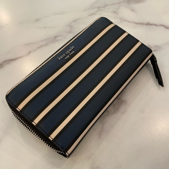 KATE SPADE Large Continental Cameron Stripe Wallet